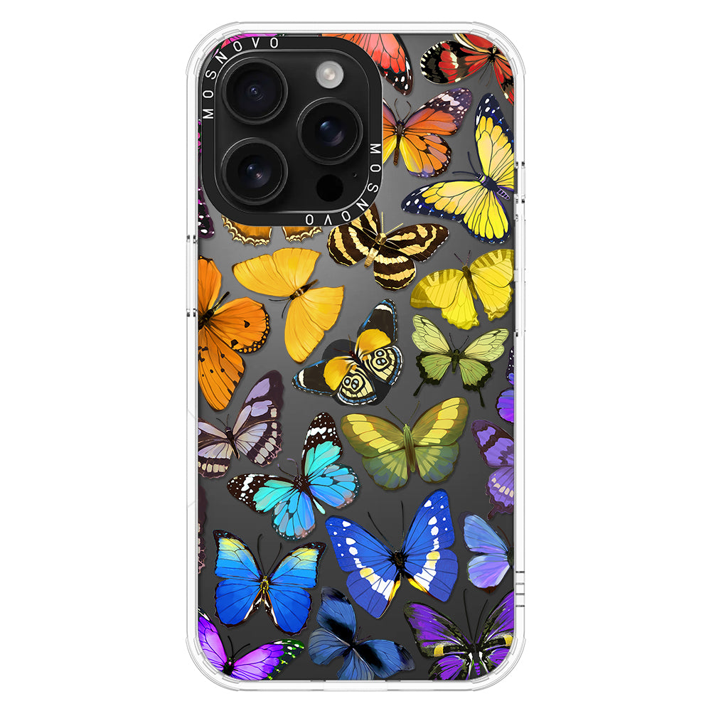 Rainbow Butterfly Phone Case - iPhone 16 Pro Max Case - MOSNOVO