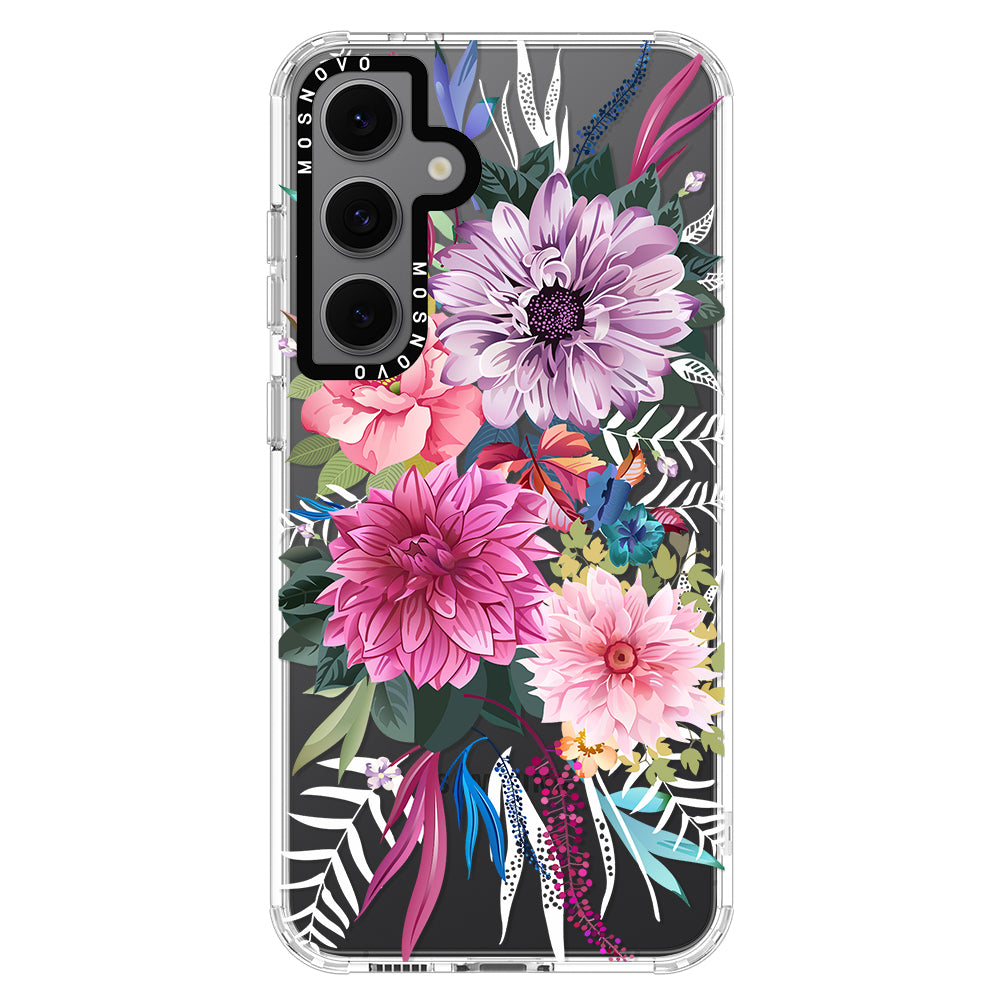 Dahlia Bloom Phone Case - Samsung Galaxy S24 FE Case - MOSNOVO