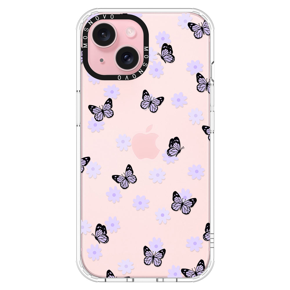 Lilac Butterfly Phone Case - iPhone 15 Plus Case