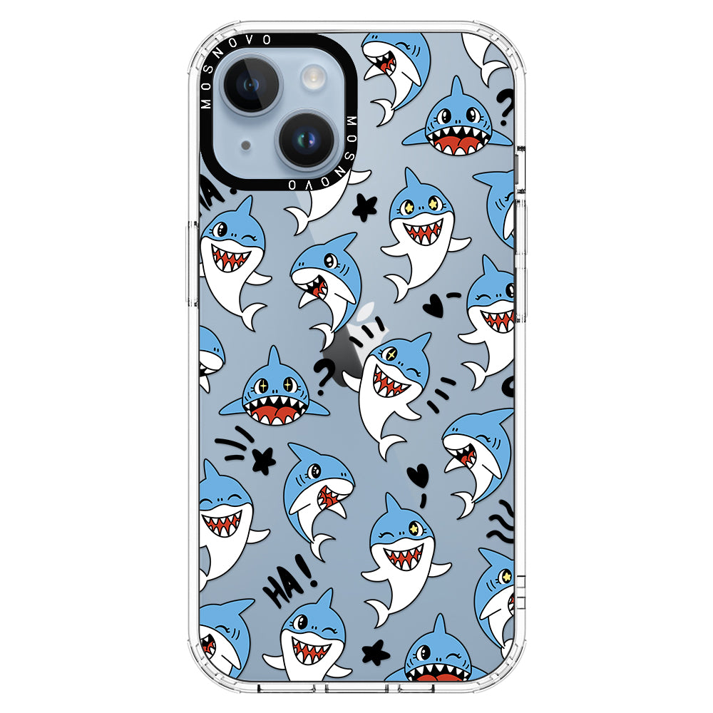 Cute Sharks Phone Case - iPhone 14 Plus Case