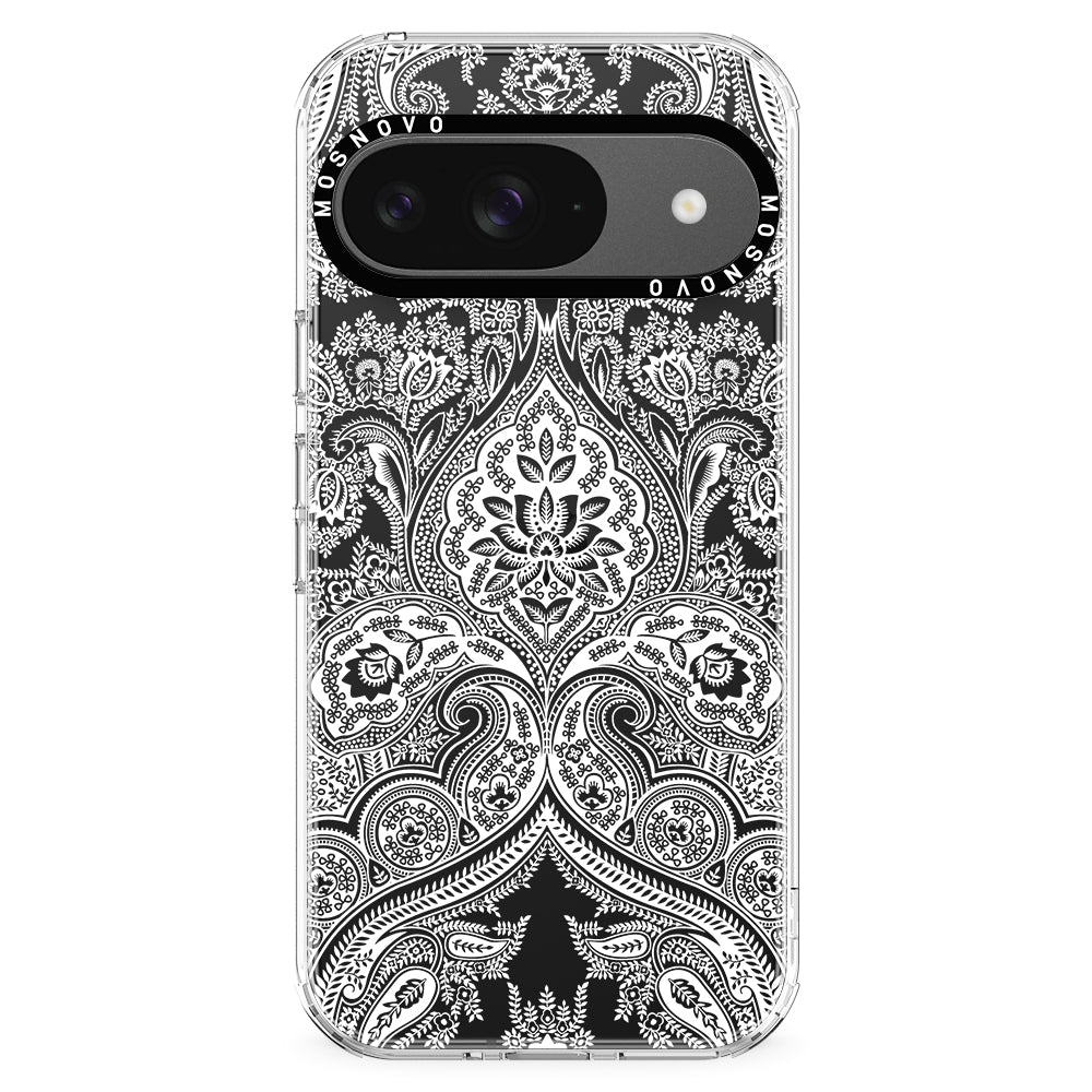 White Damask Phone Case - Google Pixel 9 Case