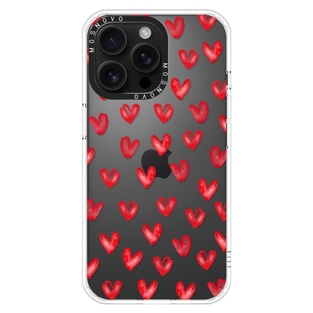 Cute Little Hearts Phone Case - iPhone 16 Pro Max Case - MOSNOVO