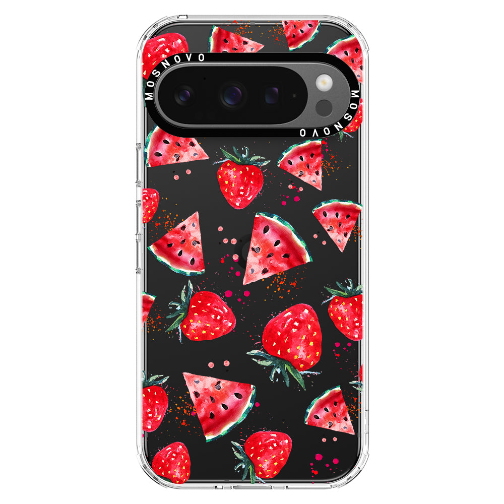 Watermelon and Strawberry Phone Case - Google Pixel 9 Pro XL Case