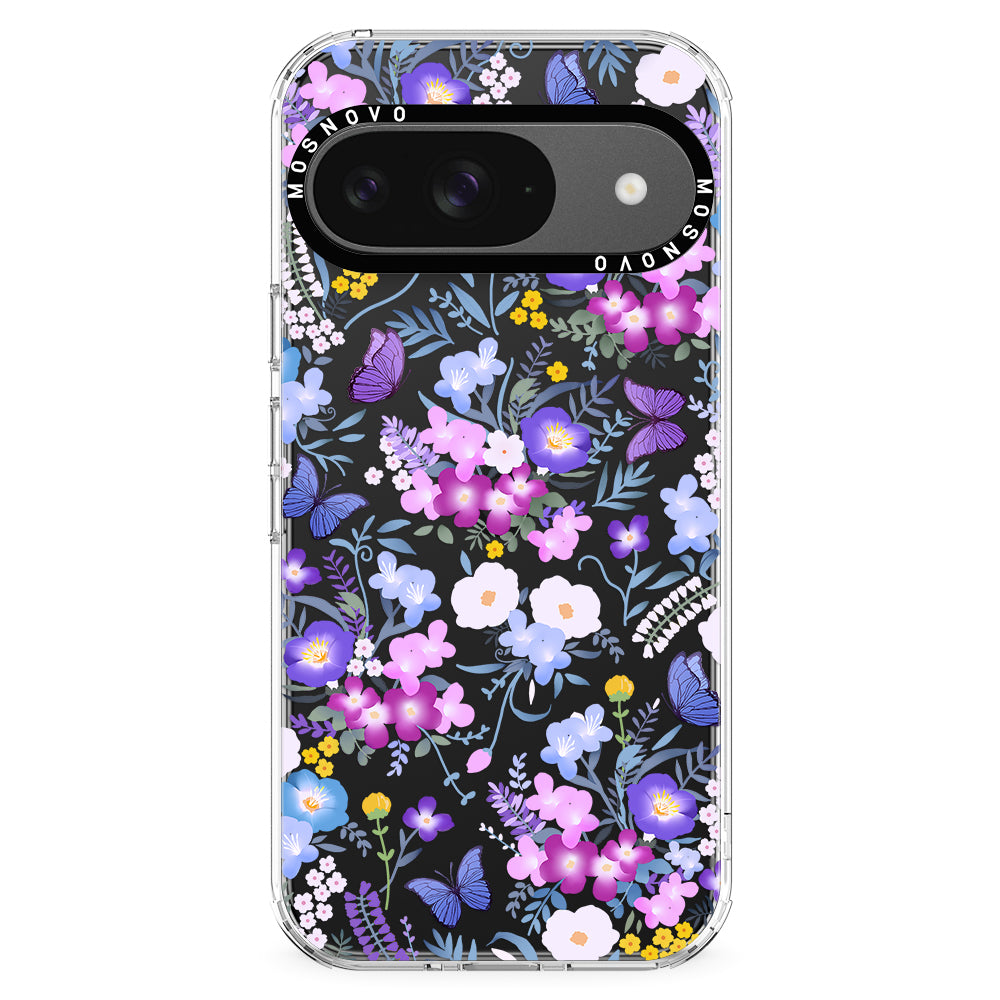 Purple Peri Nemophila Flower Phone Case - Google Pixel 9 Case