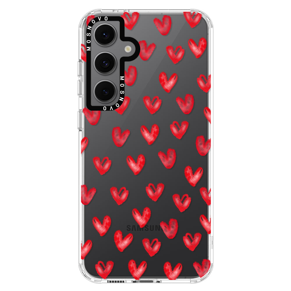 Cute Little Hearts Phone Case - Samsung Galaxy S24 FE Case - MOSNOVO