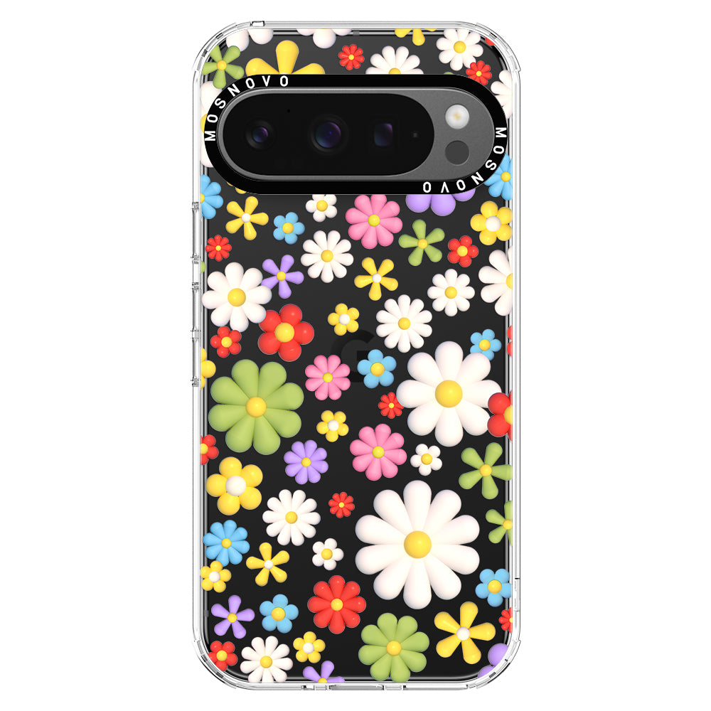 3D Flowers Phone Case - Google Pixel 9 Pro XL Case