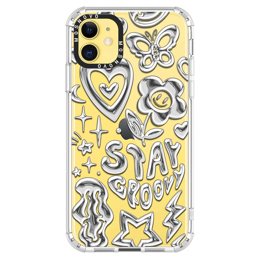 Silver Chrome Art (Flat Print) Phone Case - iPhone 11 Case