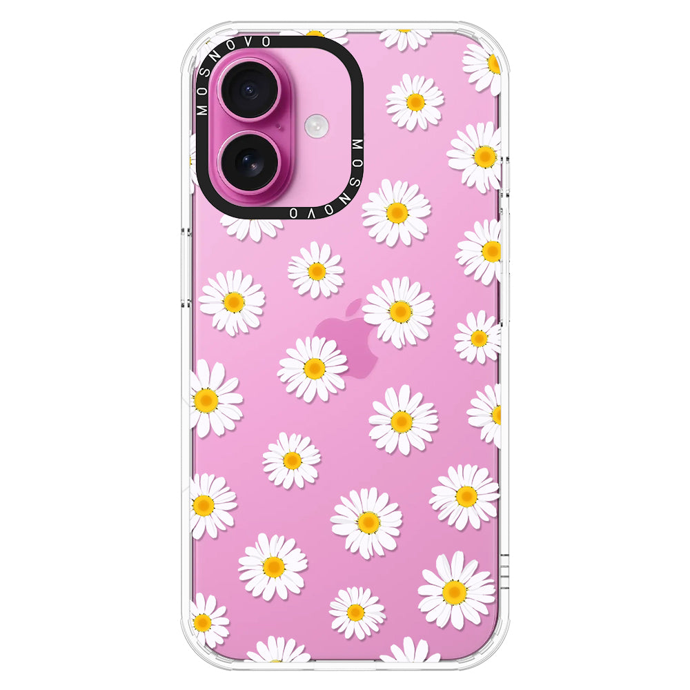 White Daisy Phone Case - iPhone 16 Case - MOSNOVO