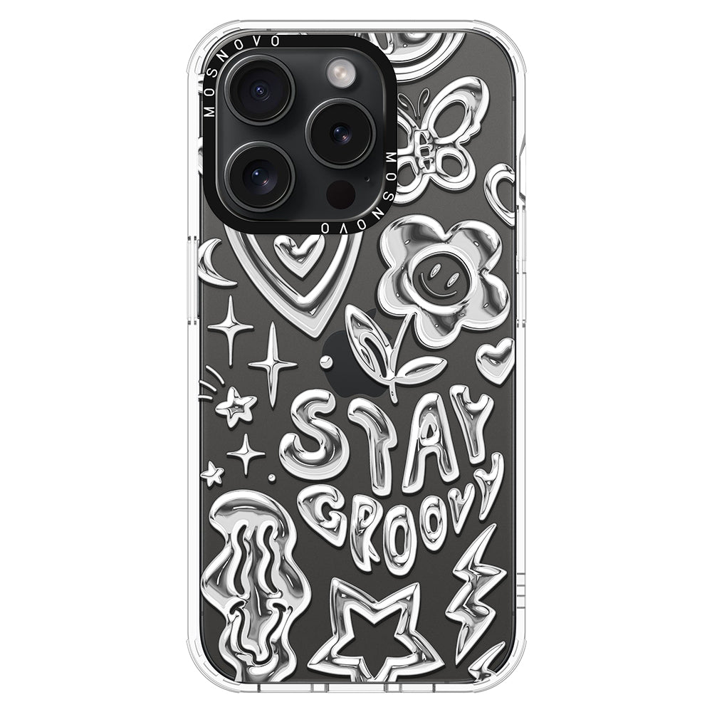 Silver Chrome Art (Flat Print) Phone Case - iPhone 15 Pro Case