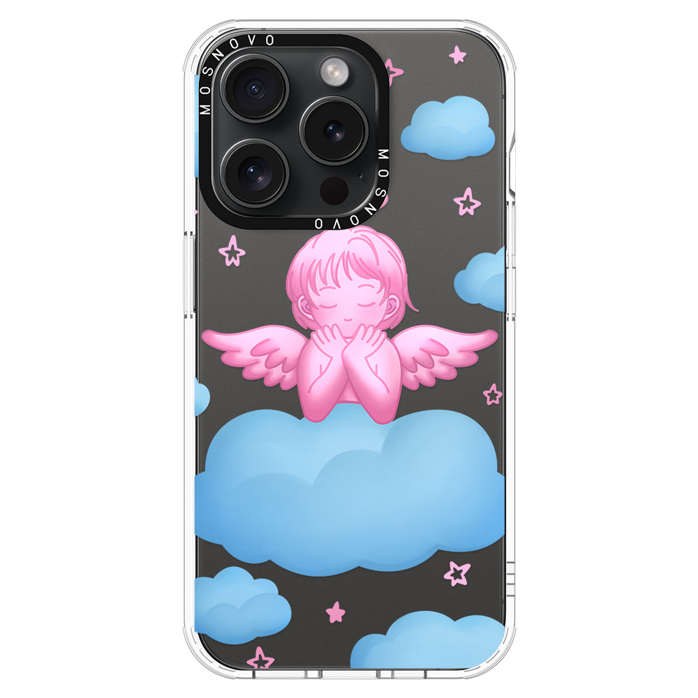 Pink Serenity Angel Phone Case - iPhone 15 Pro Case