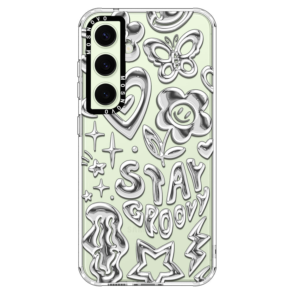 Silver Chrome Art (Flat Print) Phone Case - Samsung Galaxy S24 Case