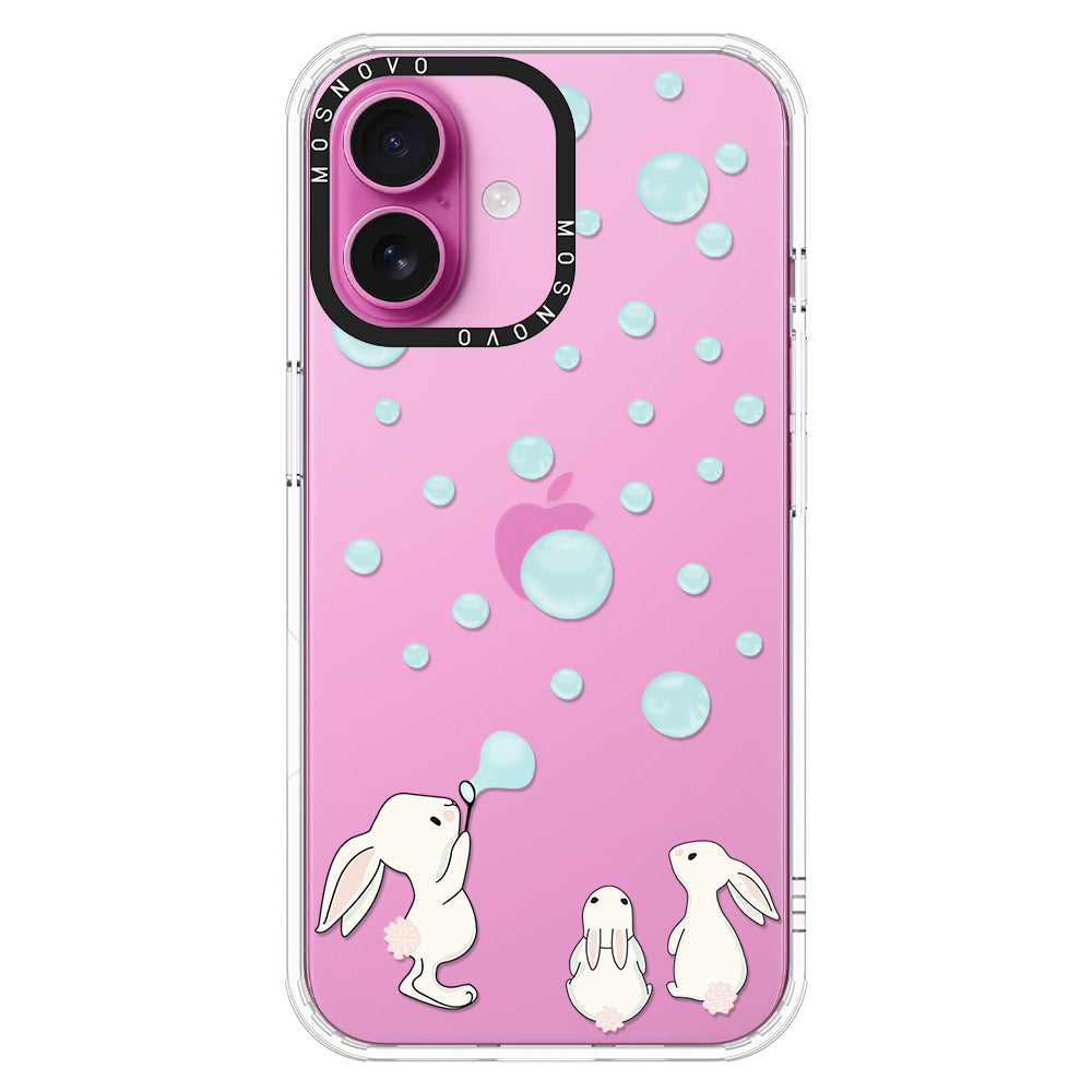 Bunny Blow Bubble Phone Case - iPhone 16 Plus Case - MOSNOVO