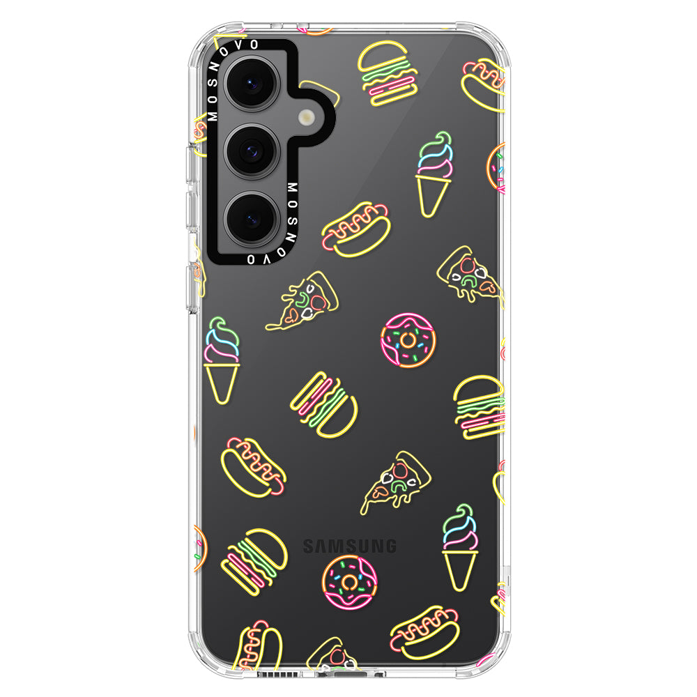 Neon Burgers Phone Case - Samsung Galaxy S24 FE Case - MOSNOVO