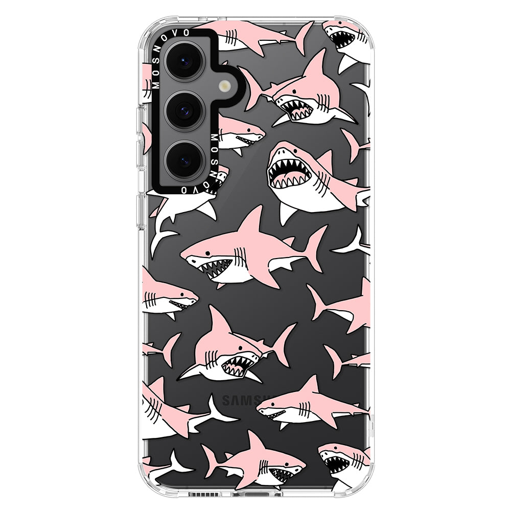 Pink Shark Phone Case - Samsung Galaxy S24 FE Case - MOSNOVO