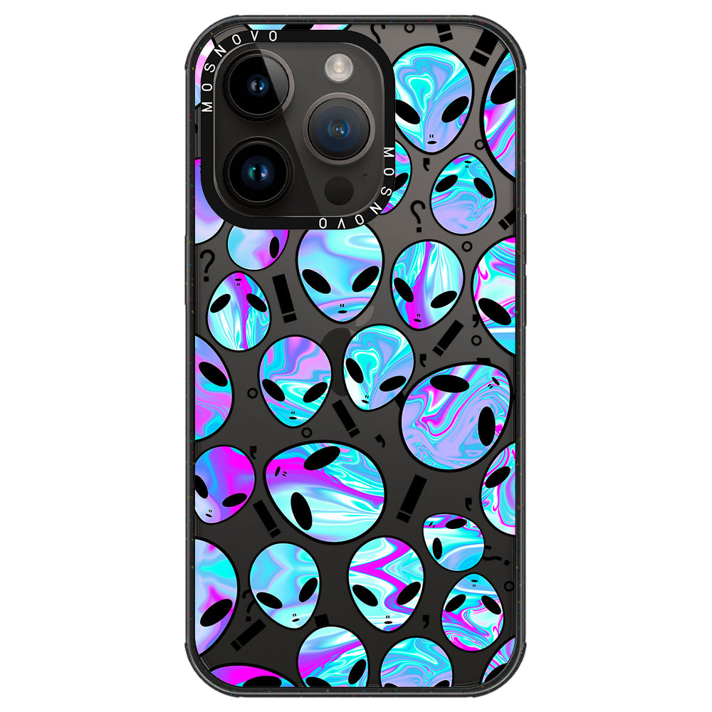 Alien Phone Case - iPhone 14 Pro Case Clear Black ShockStone