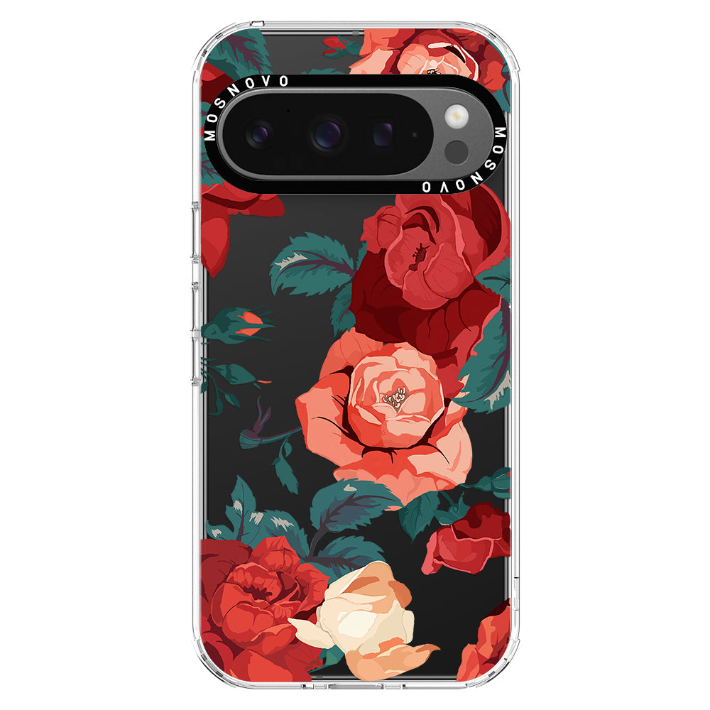 Vintage Red Rose Phone Case - Google Pixel 9 Pro XL Case