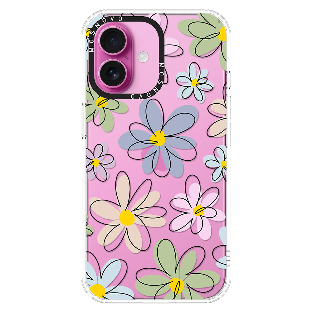 Linear Blooms Phone Case - iPhone 16 Plus Case