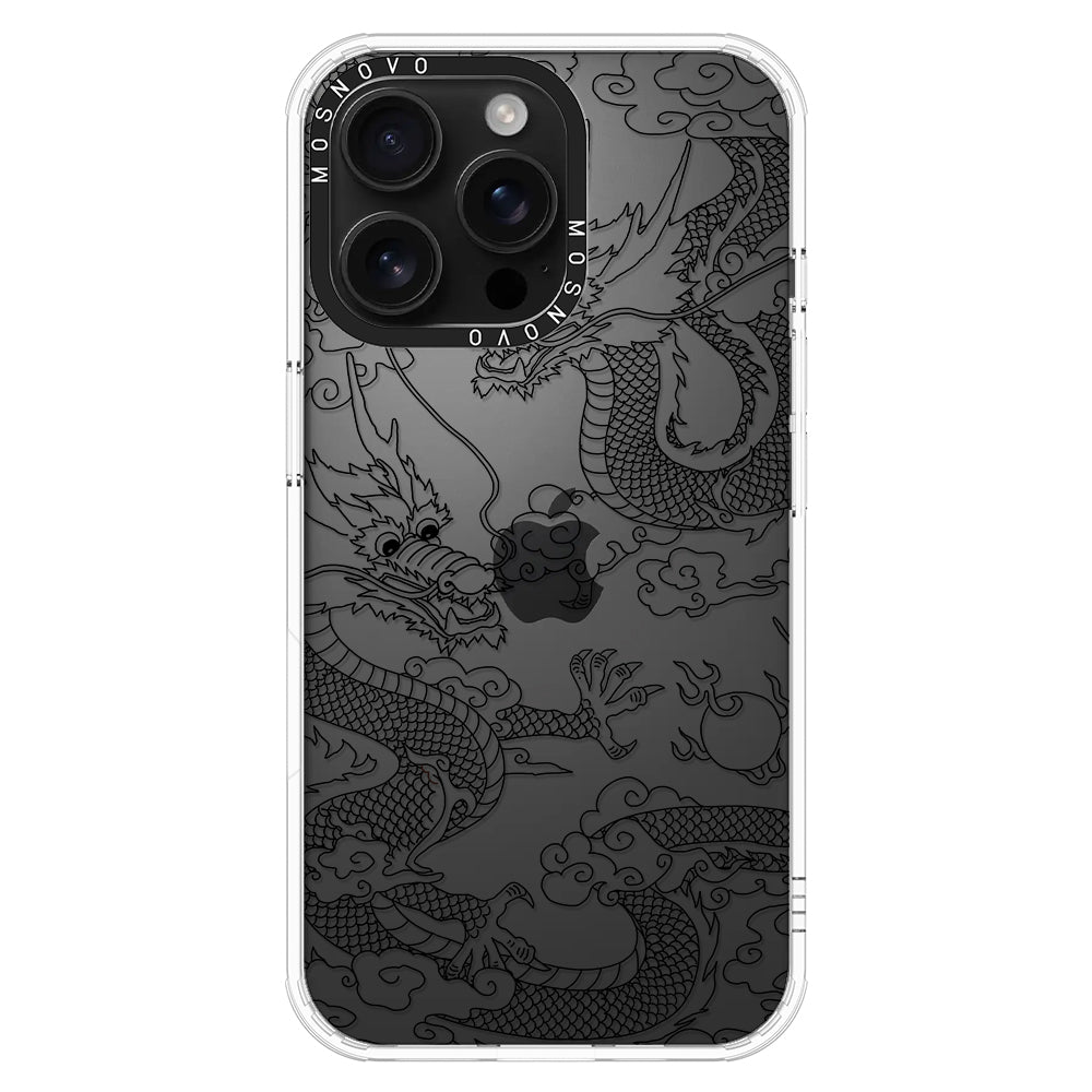 Black Dragon Phone Case - iPhone 16 Pro Max Case - MOSNOVO