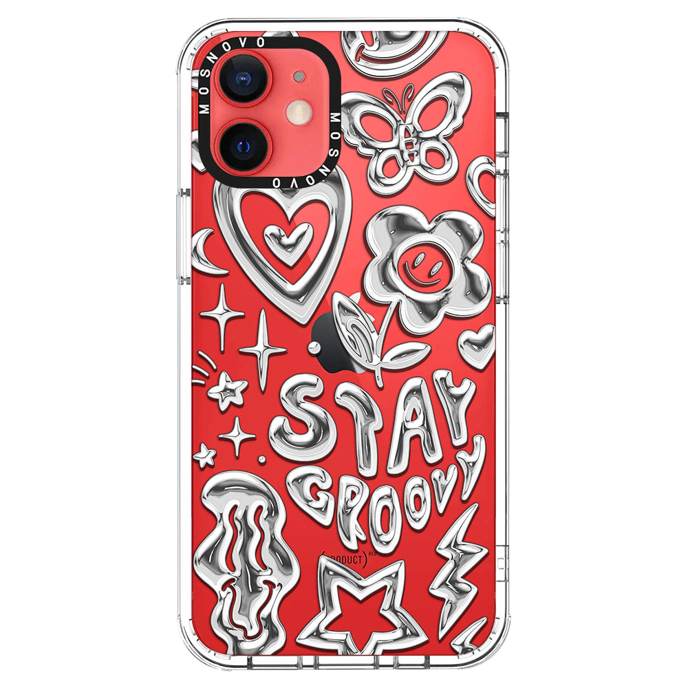 Silver Chrome Art (Flat Print) Phone Case - iPhone 12 Pro Case