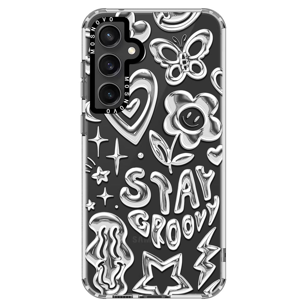 Silver Chrome Art (Flat Print) Phone Case - Samsung Galaxy S23 FE Case