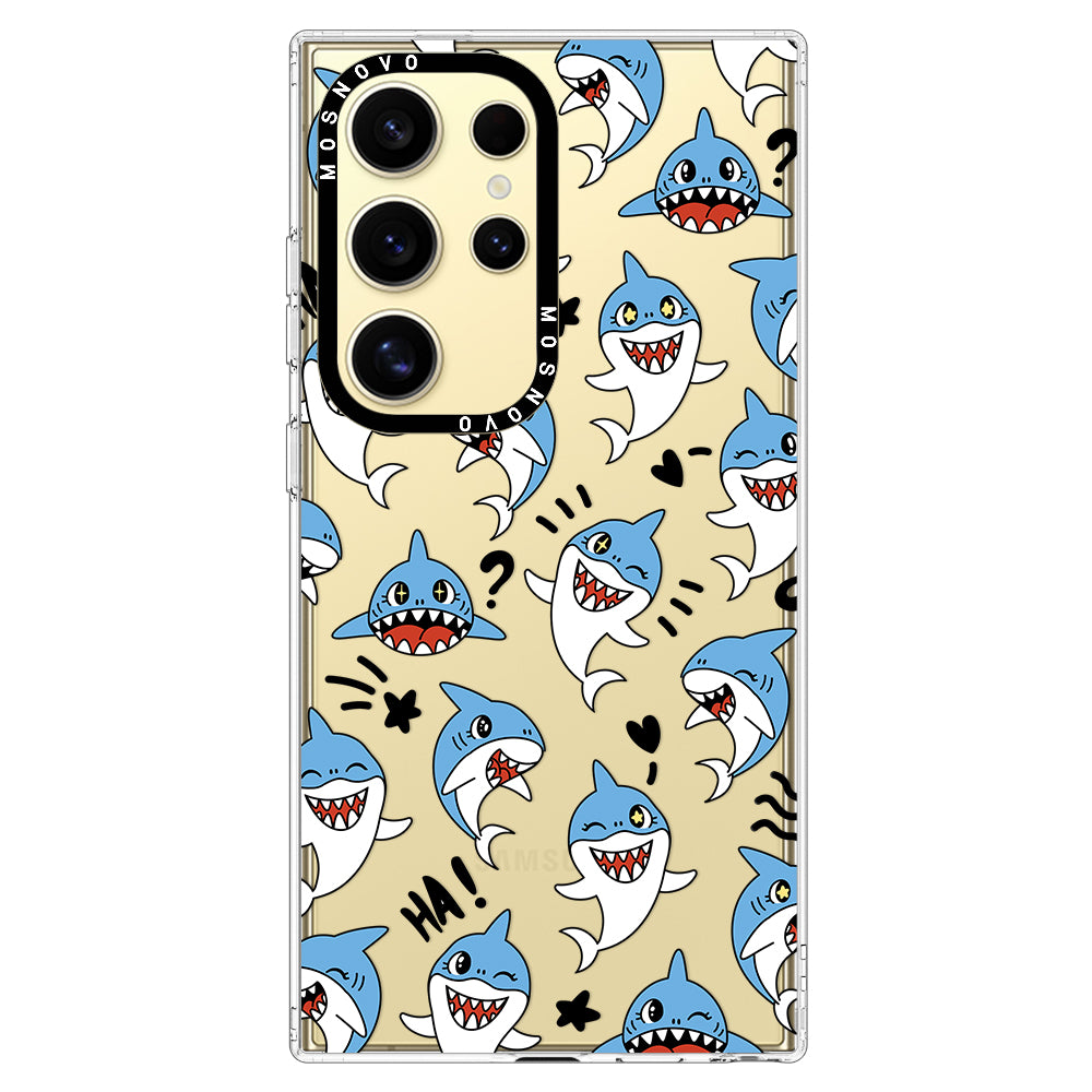 Cute Sharks Phone Case - Samsung Galaxy S24 Ultra Case