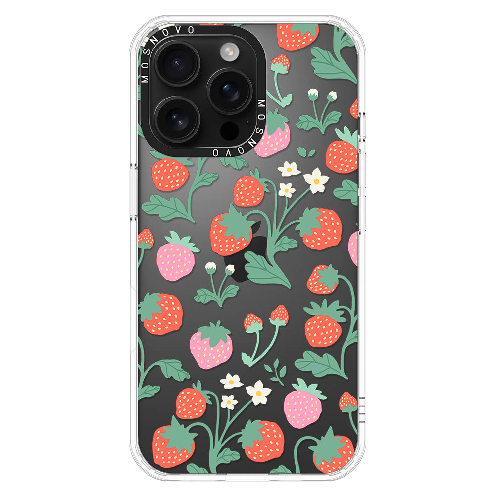 Cute Strawberry Phone Case - iPhone 16 Pro Max Case - MOSNOVO