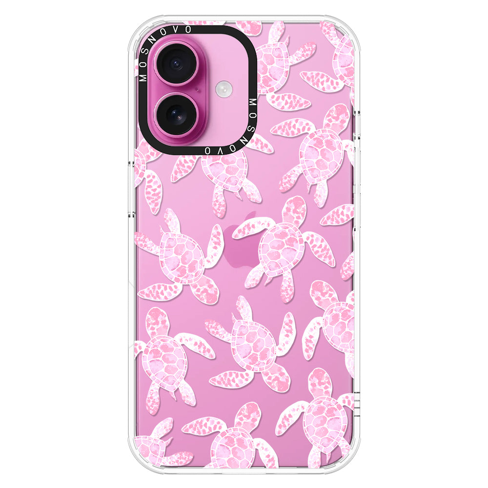 Pink Turtle Phone Case - iPhone 16 Case - MOSNOVO