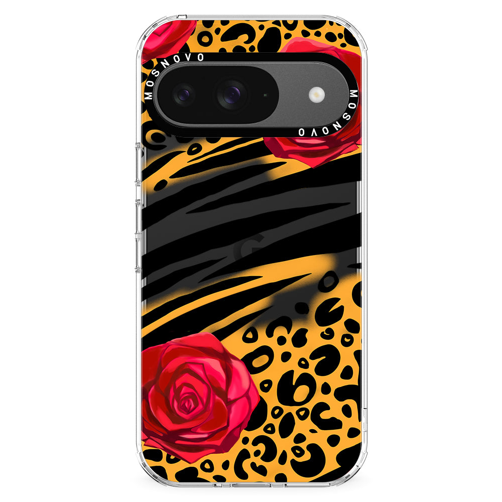 Wild Floral Leopard Phone Case - Google Pixel 9 Case