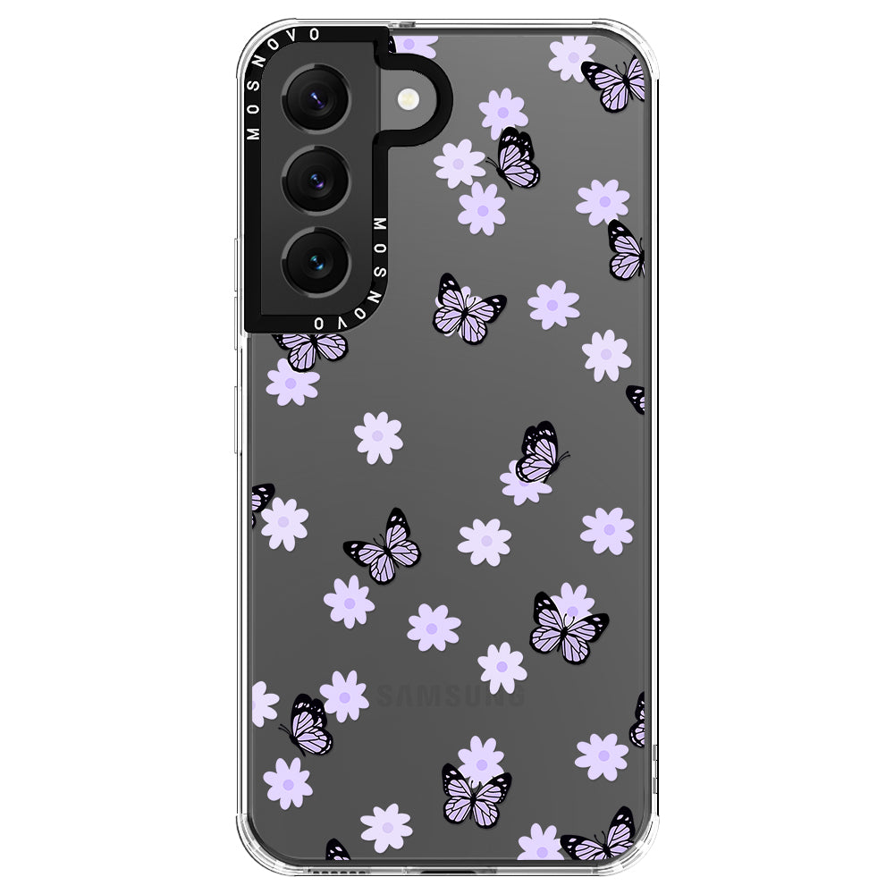 Lilac Butterfly Phone Case - Samsung Galaxy S22 Plus Case