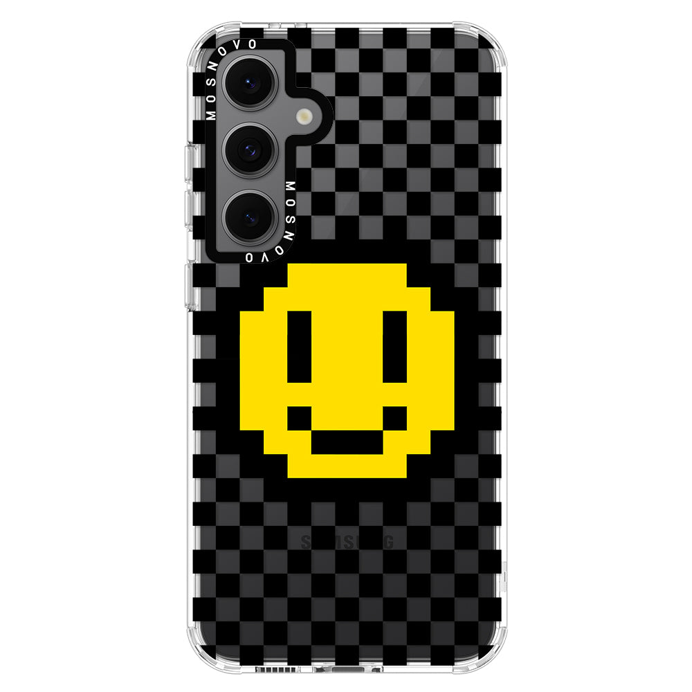 Smile Checkered Phone Case - Samsung Galaxy S24 FE Case - MOSNOVO