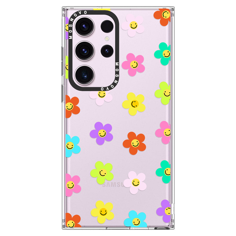 Smile Floral Phone Case - Samsung Galaxy S23 Ultra Case