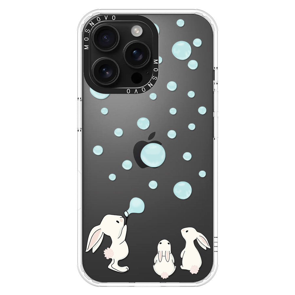 Bunny Blow Bubble Phone Case - iPhone 16 Pro Max Case - MOSNOVO