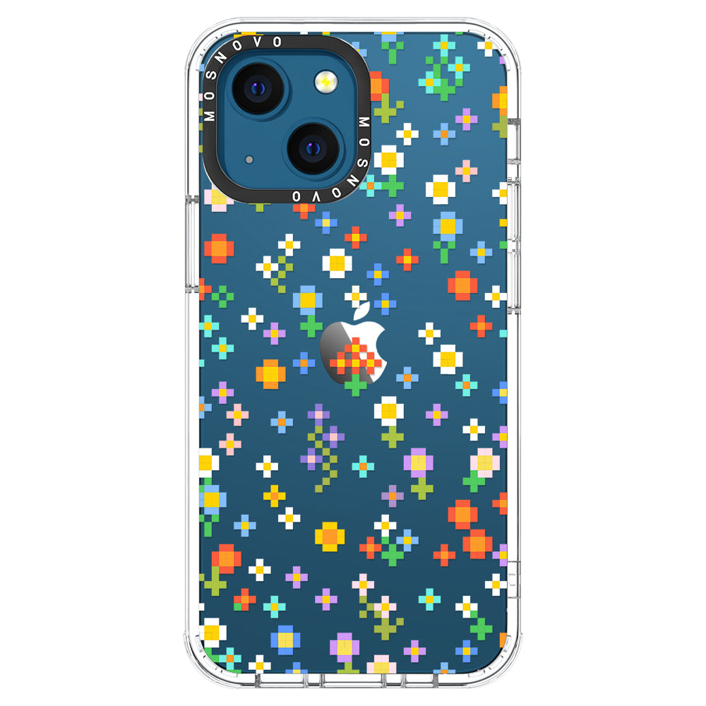 Pixel-Floral Phone Case - iPhone 13 Case