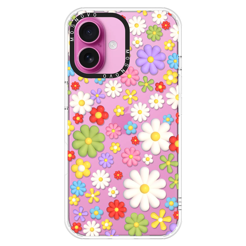 3D Flowers Phone Case - iPhone 16 Case - MOSNOVO