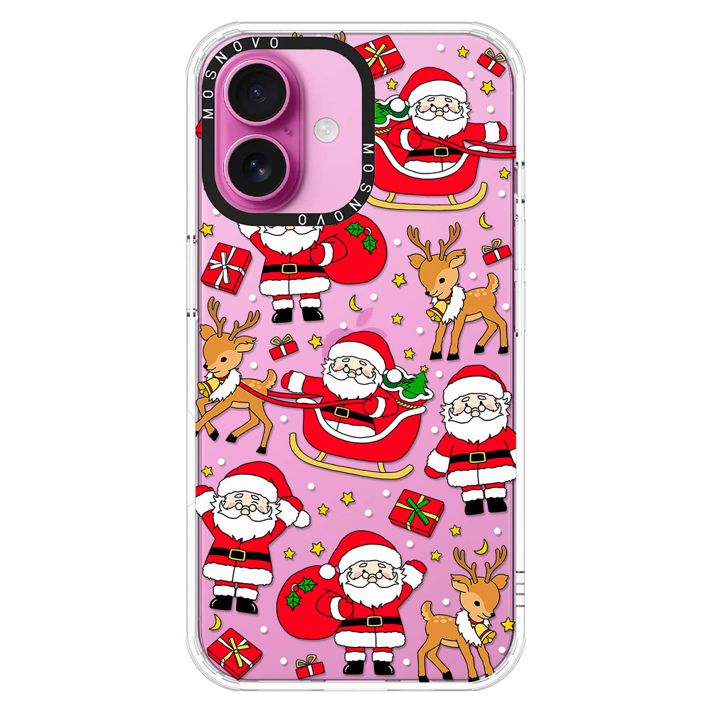 Cute Santa Claus Deer Phone Case - iPhone 16 Case - MOSNOVO