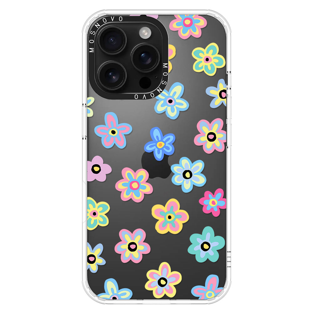 Groovy Flower Phone Case - iPhone 16 Pro Max Case - MOSNOVO