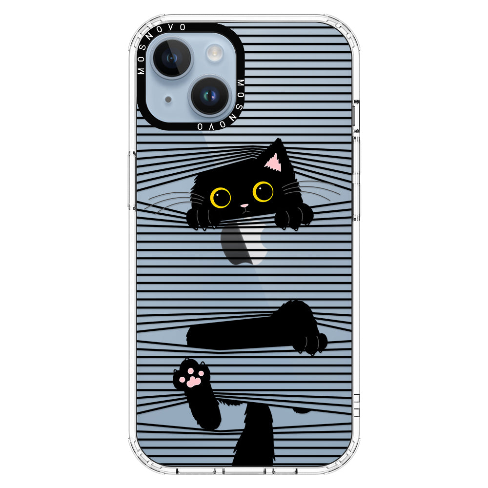 Hidden Black Cat Phone Case - iPhone 14 Plus Case