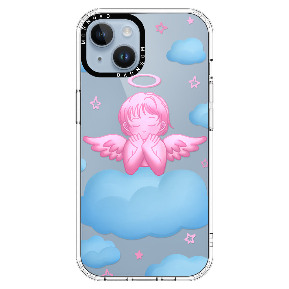 Pink Serenity Angel Phone Case - iPhone 14 Plus Case