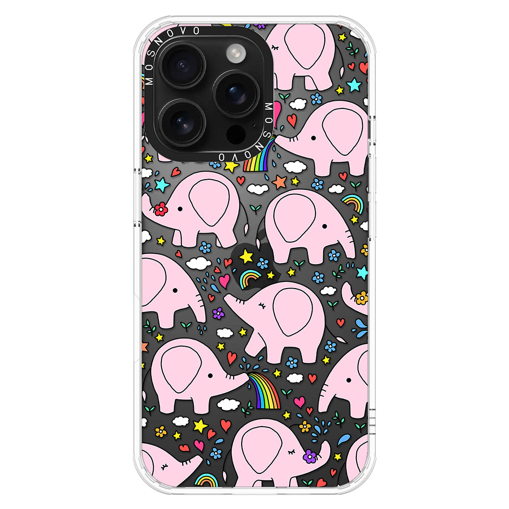 Pink Elephant Phone Case - iPhone 16 Pro Max Case - MOSNOVO