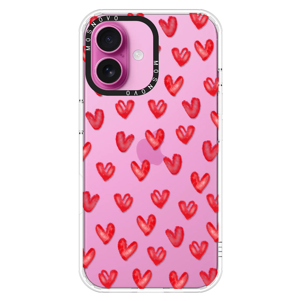 Cute Little Hearts Phone Case - iPhone 16 Plus Case - MOSNOVO