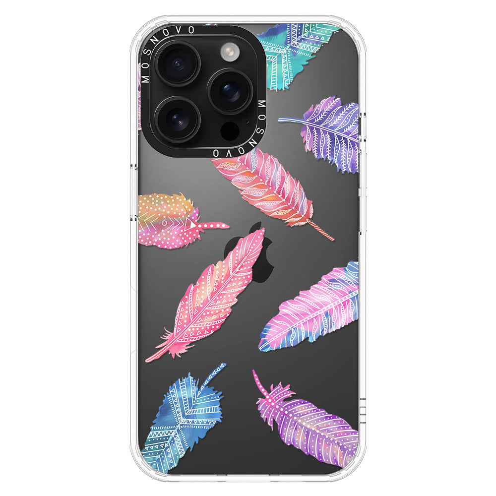 Tribal Feathers Phone Case - iPhone 16 Pro Max Case - MOSNOVO