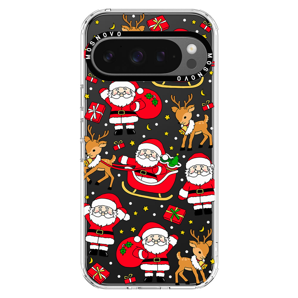 Cute Santa Claus Deer Phone Case - Google Pixel 9 Pro Case