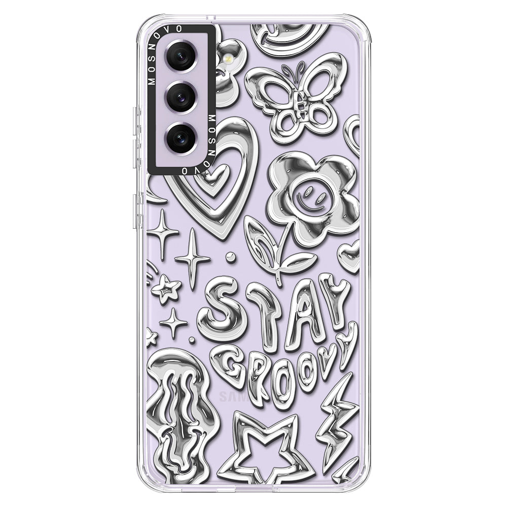 Silver Chrome Art (Flat Print) Phone Case - Samsung Galaxy S21 FE Case