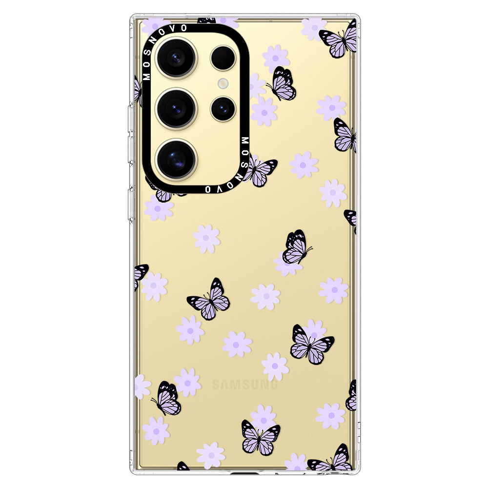 Lilac Butterfly Phone Case - Samsung Galaxy S24 Ultra Case