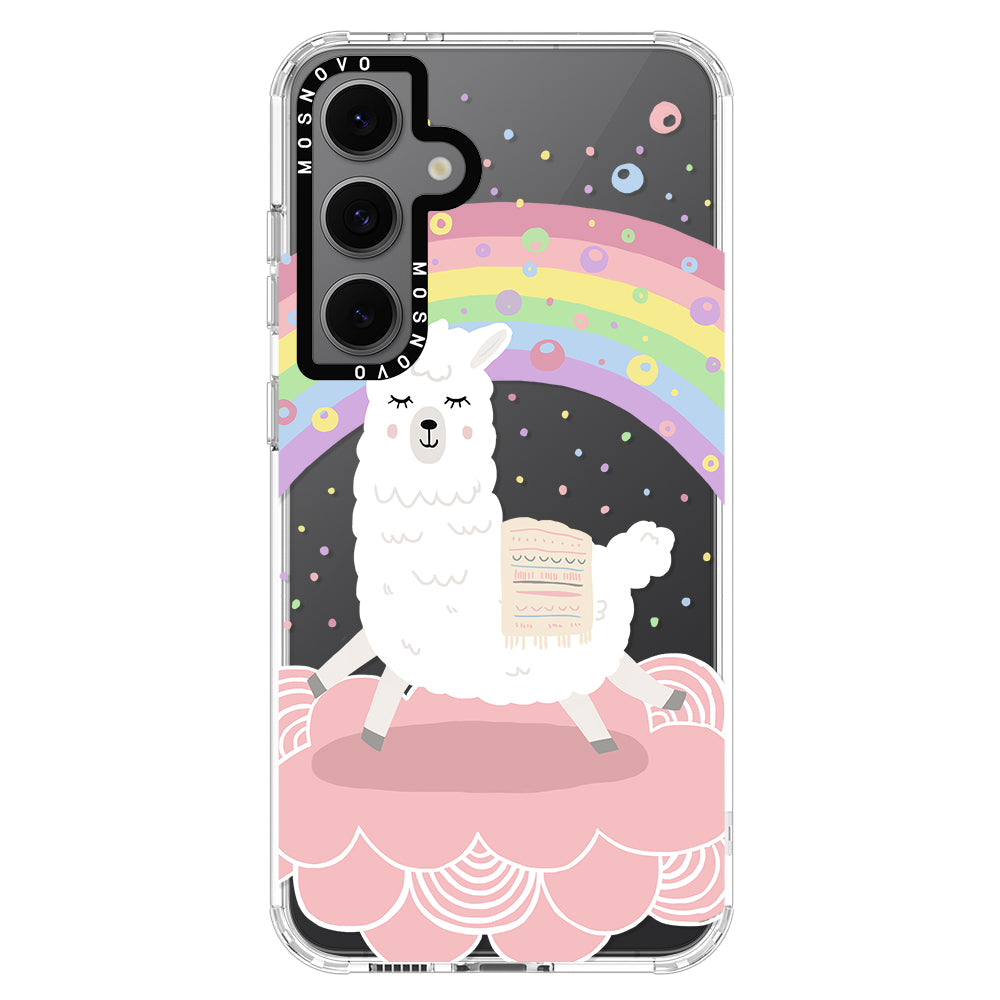 Rainbow Alpaca Phone Case - Samsung Galaxy S24 FE Case - MOSNOVO