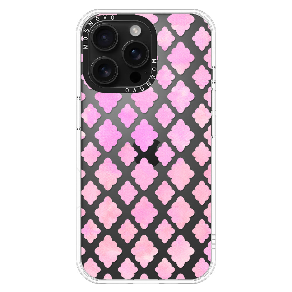 Pink Flower Diamond Phone Case - iPhone 16 Pro Max Case - MOSNOVO