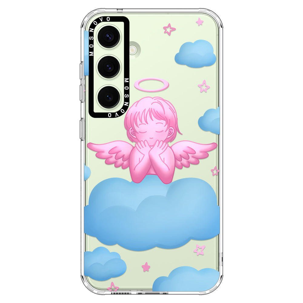 Pink Serenity Angel Phone Case - Samsung Galaxy S24 Case