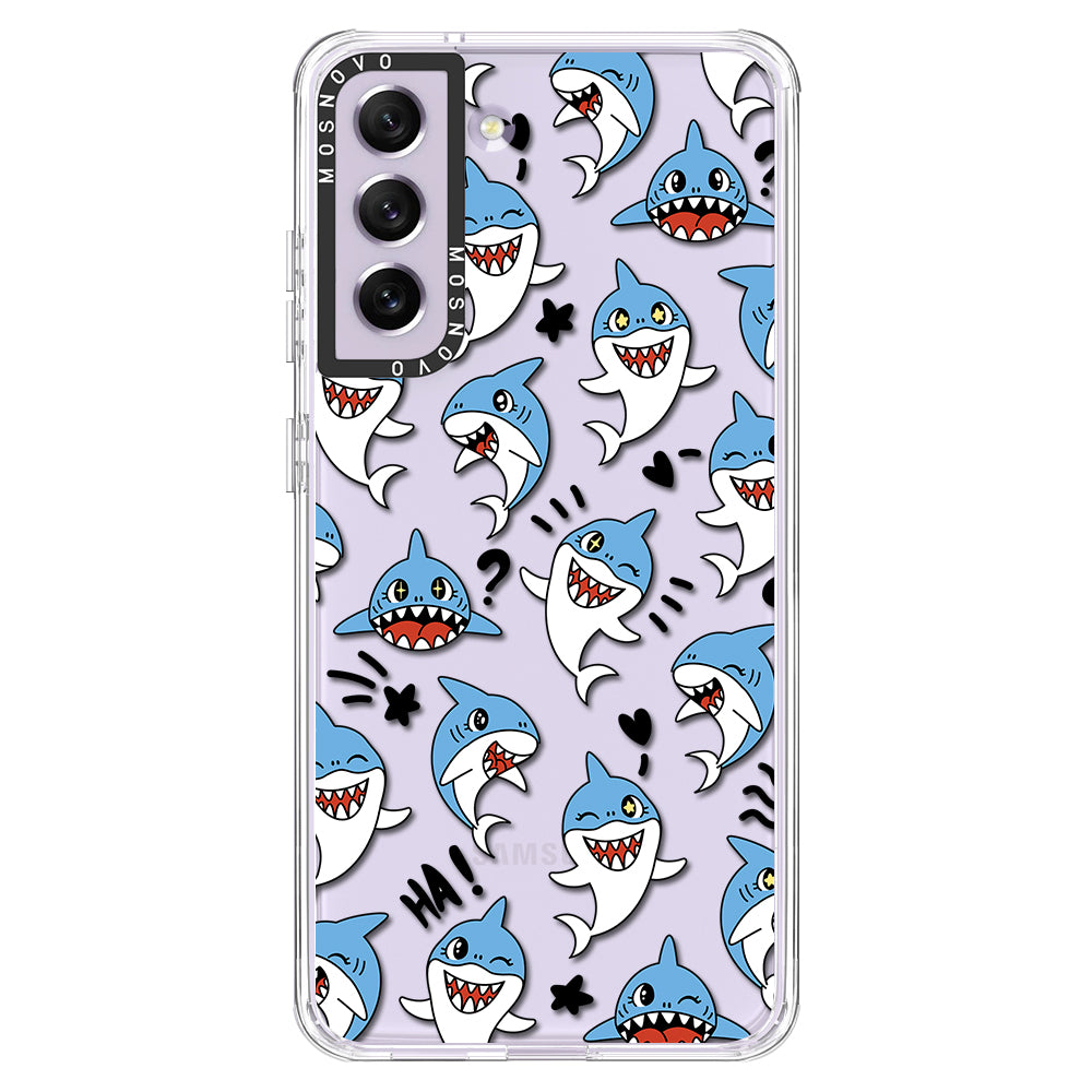 Cute Sharks Phone Case - Samsung Galaxy S21 FE Case