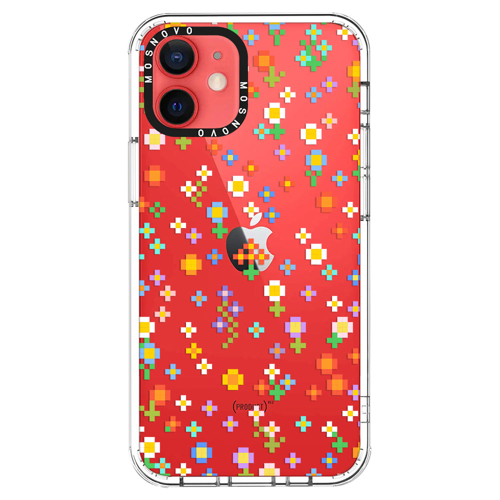 Pixel-Floral Phone Case - iPhone 12 Case