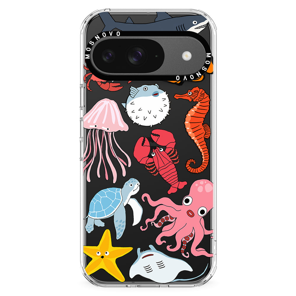 Cute Sea Animal Phone Case - Google Pixel 9 Case